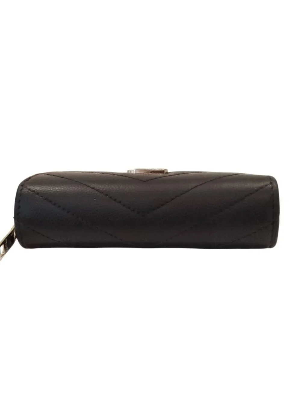 Saint Laurent Cassandra V-stitch Bifold Wallet Black Pre Owned - Picture 4 of 10